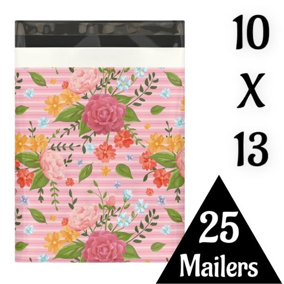 25 10X13 Rose Poly Mailers Flat Shipping Envelopes - Picture 2 of 7
